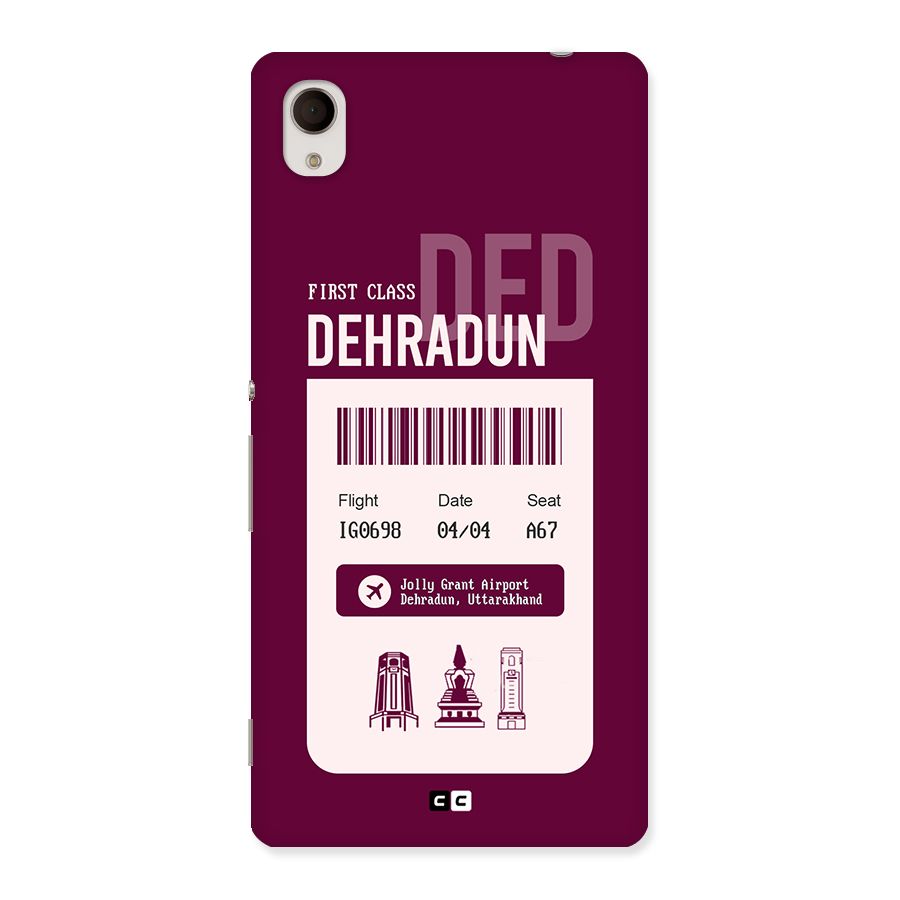 Dehradun Boarding Pass Back Case for Xperia M4