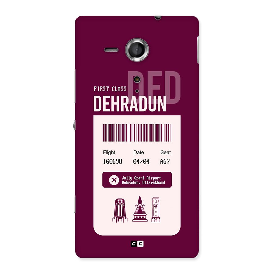Dehradun Boarding Pass Back Case for Xperia Sp