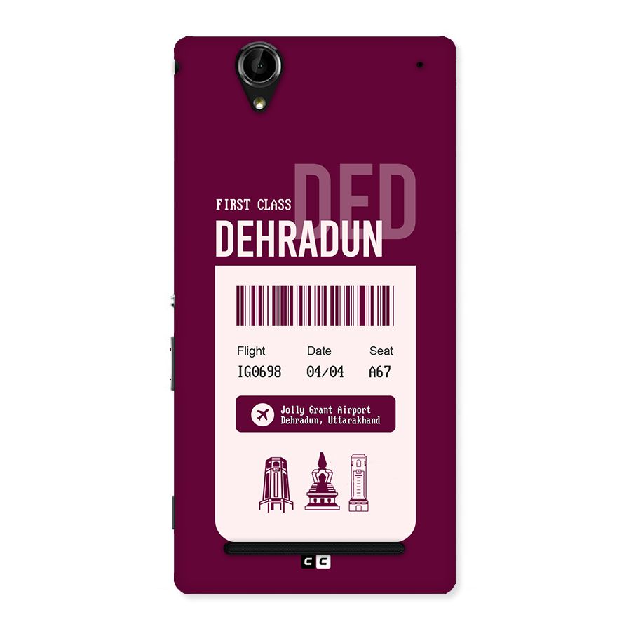 Dehradun Boarding Pass Back Case for Xperia T2