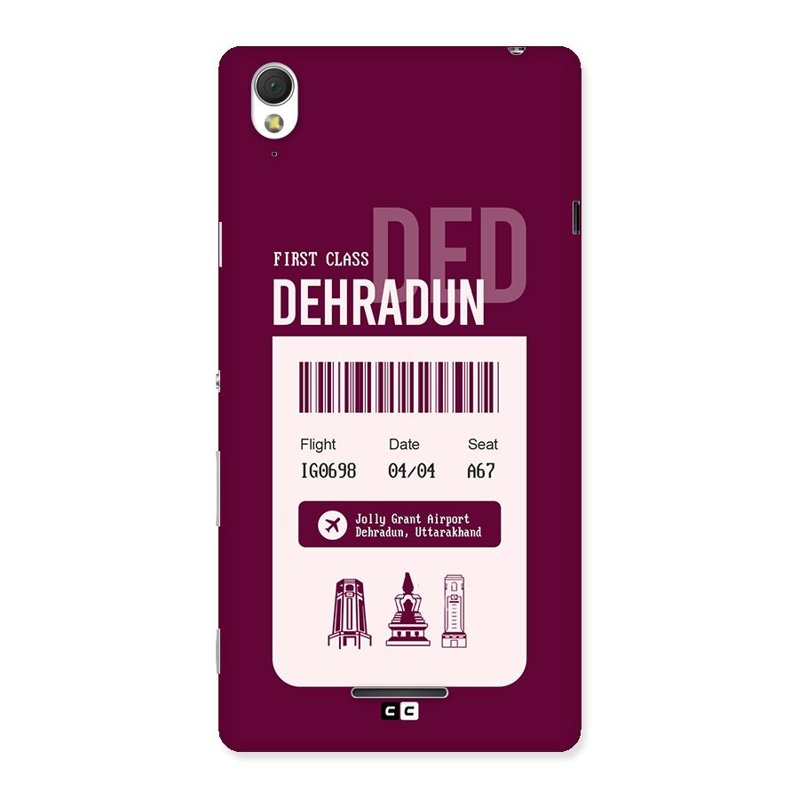 Dehradun Boarding Pass Back Case for Xperia T3