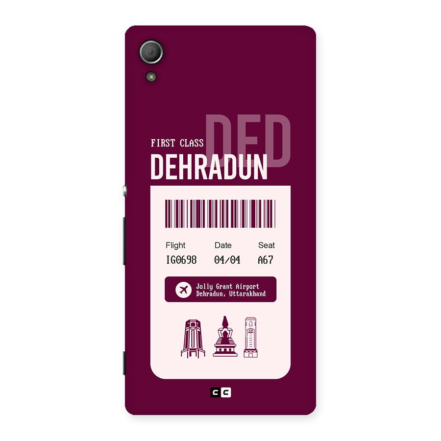Dehradun Boarding Pass Back Case for Xperia Z3 Plus