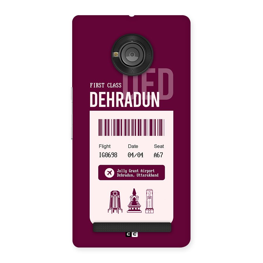 Dehradun Boarding Pass Back Case for Yunique
