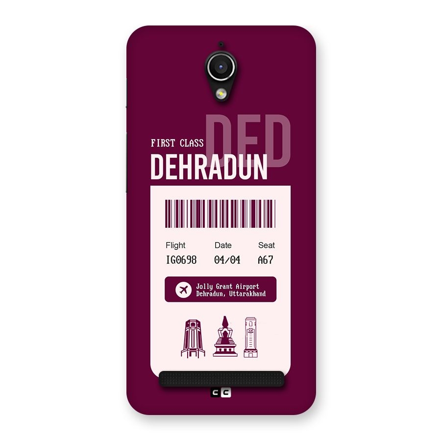Dehradun Boarding Pass Back Case for Zenfone Go