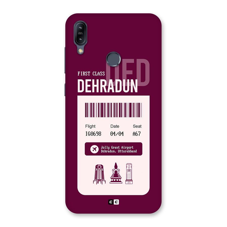 Dehradun Boarding Pass Back Case for Zenfone Max M2