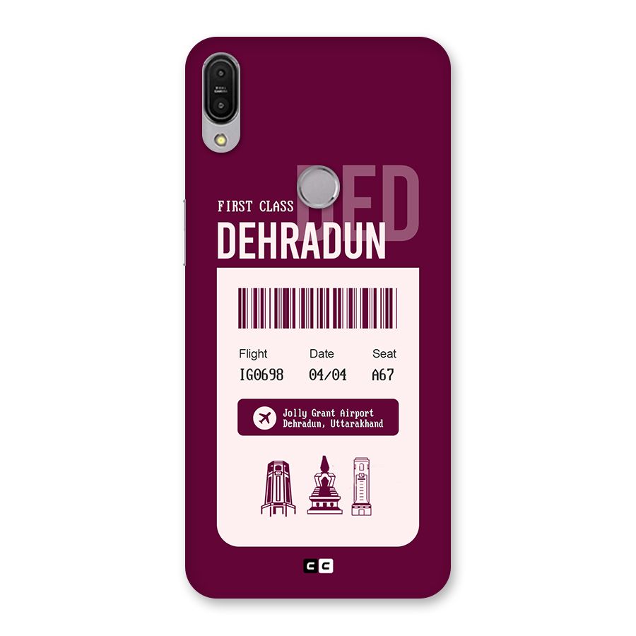 Dehradun Boarding Pass Back Case for Zenfone Max Pro M1
