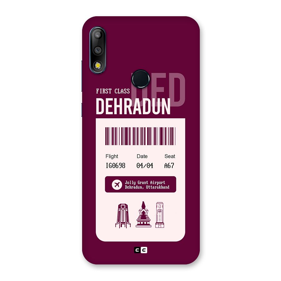 Dehradun Boarding Pass Back Case for Zenfone Max Pro M2