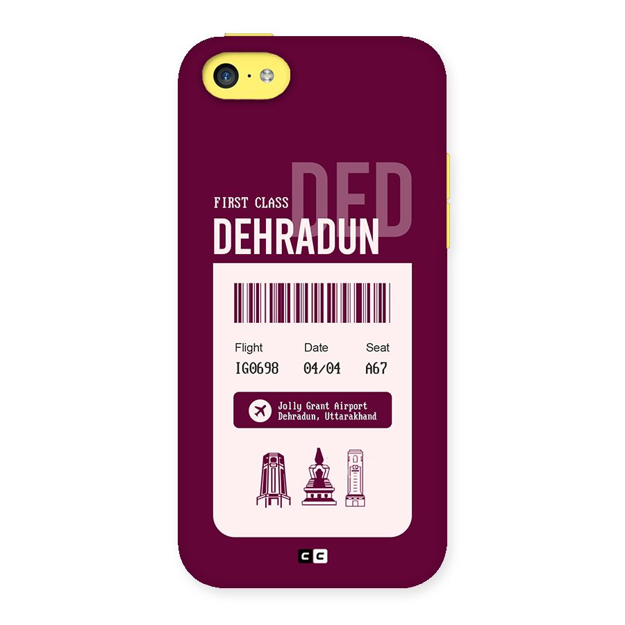 Dehradun Boarding Pass Back Case for iPhone 5C