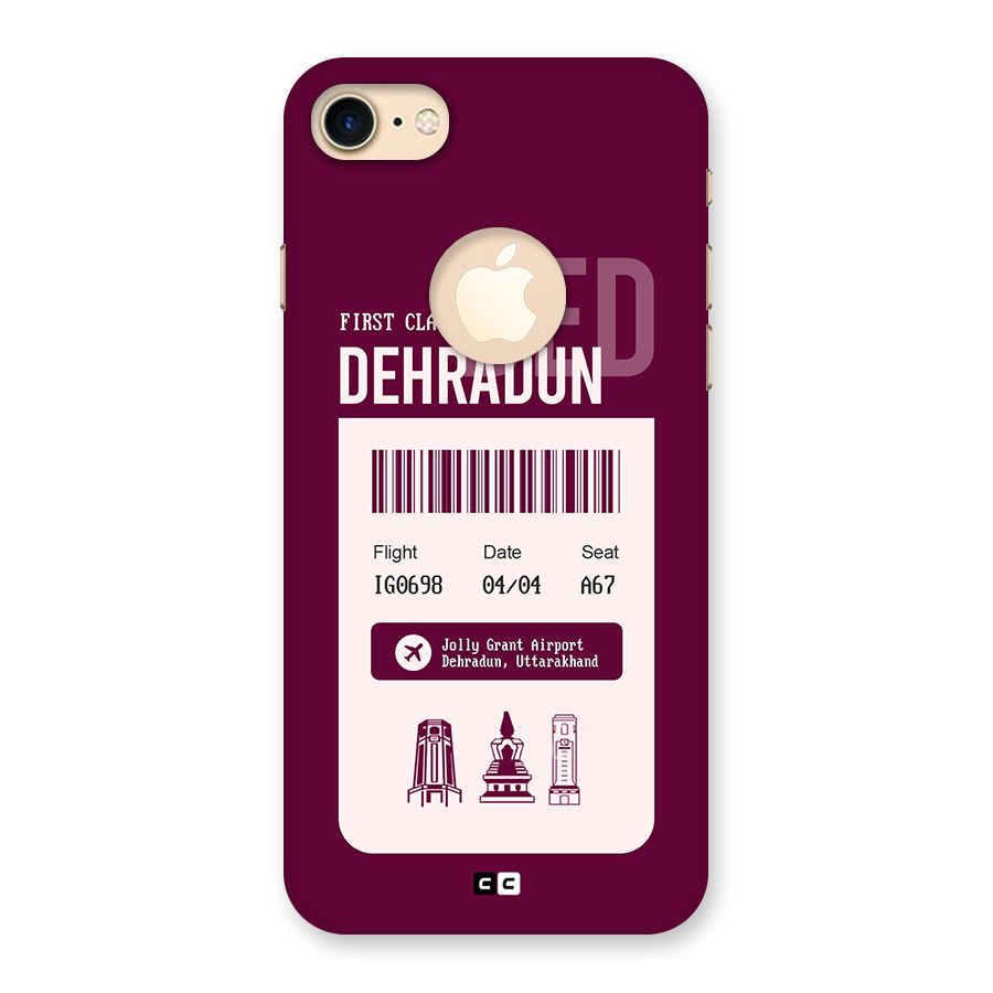Dehradun Boarding Pass Back Case for iPhone 7 Logo Cut