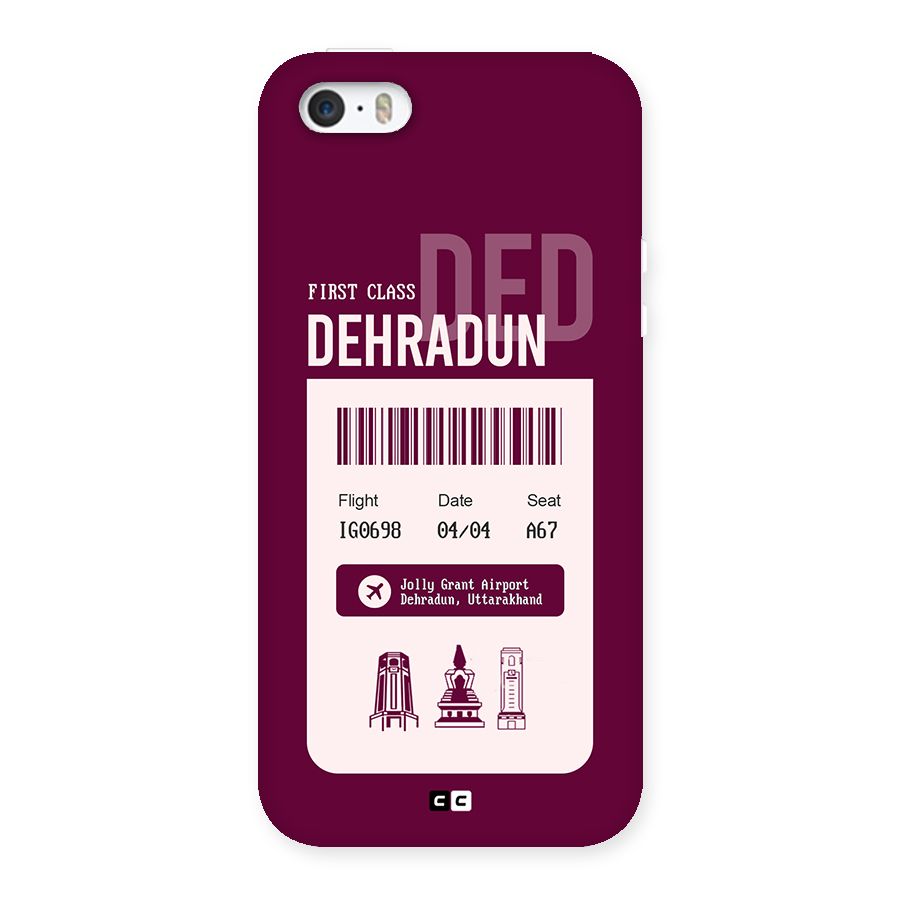 Dehradun Boarding Pass Back Case for iPhone SE 2016