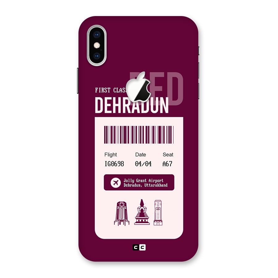 Dehradun Boarding Pass Back Case for iPhone XS Max Apple Cut