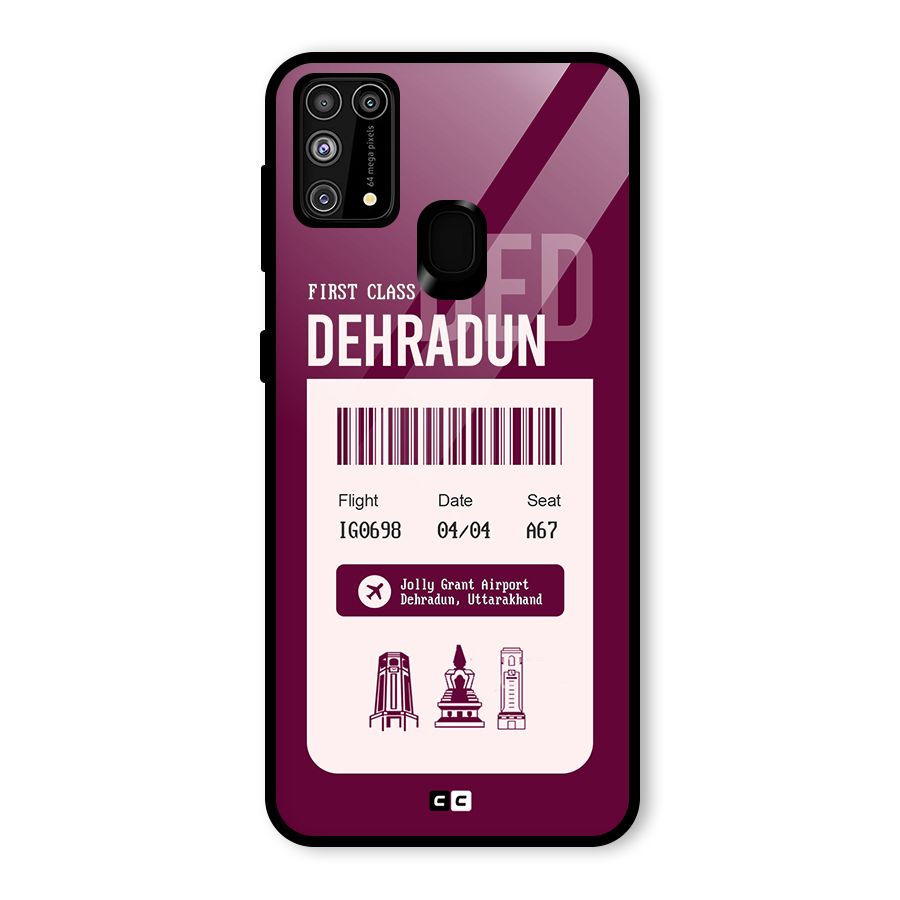 Dehradun Boarding Pass Glass Back Case for Galaxy F41