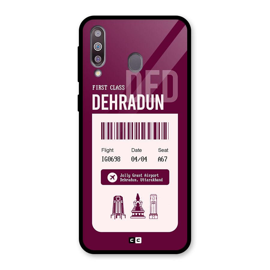 Dehradun Boarding Pass Glass Back Case for Galaxy M30
