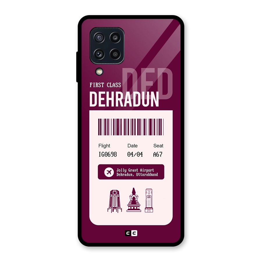 Dehradun Boarding Pass Glass Back Case for Galaxy M32