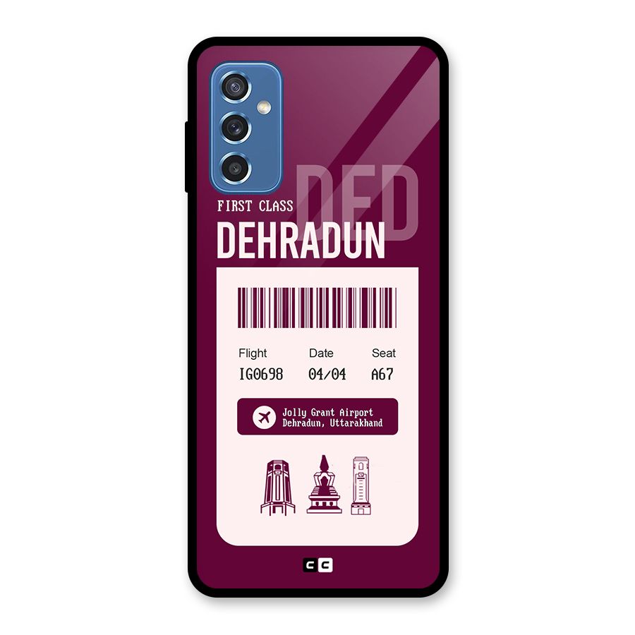 Dehradun Boarding Pass Glass Back Case for Galaxy M52 5G