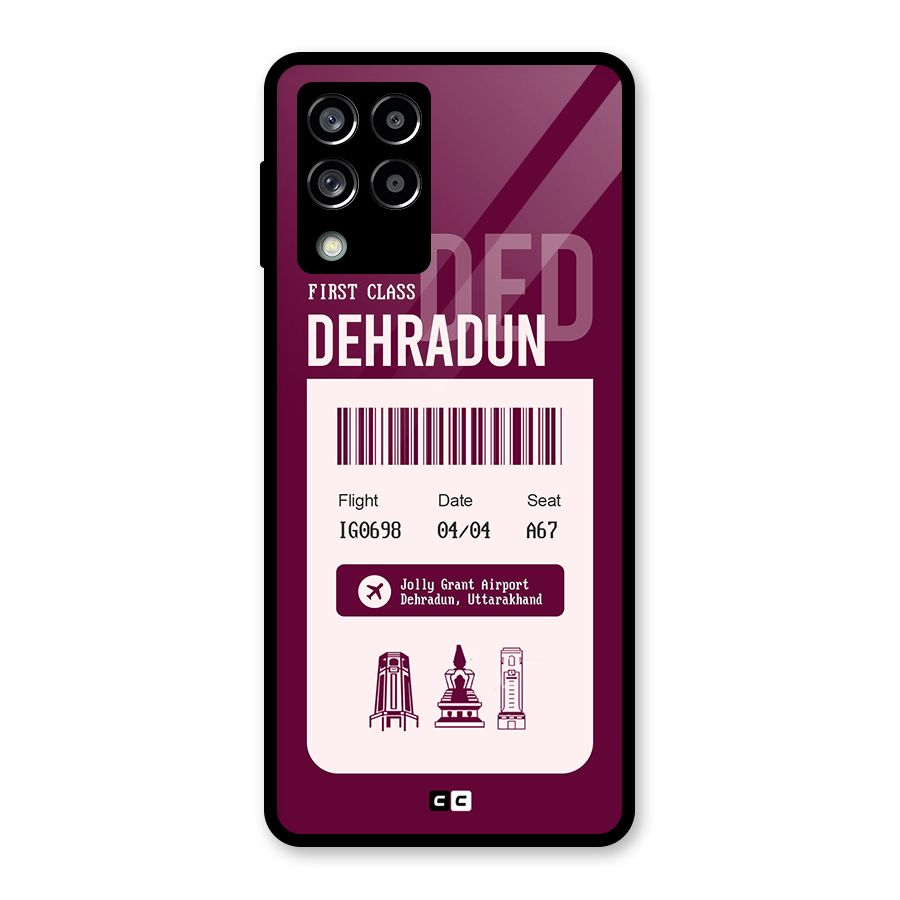 Dehradun Boarding Pass Glass Back Case for Galaxy M53 5G