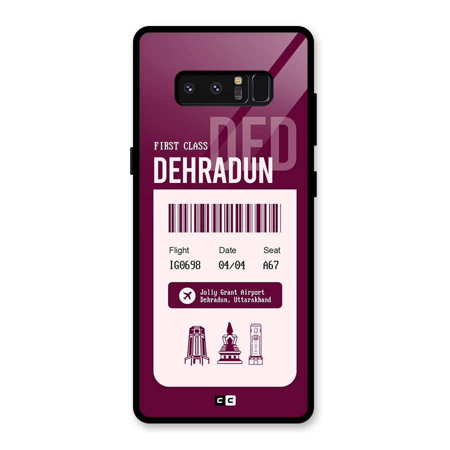 Dehradun Boarding Pass Glass Back Case for Galaxy Note 8