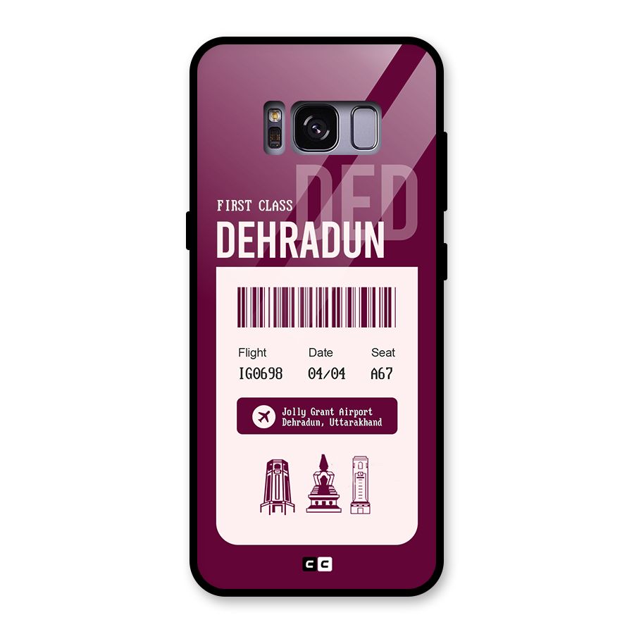 Dehradun Boarding Pass Glass Back Case for Galaxy S8