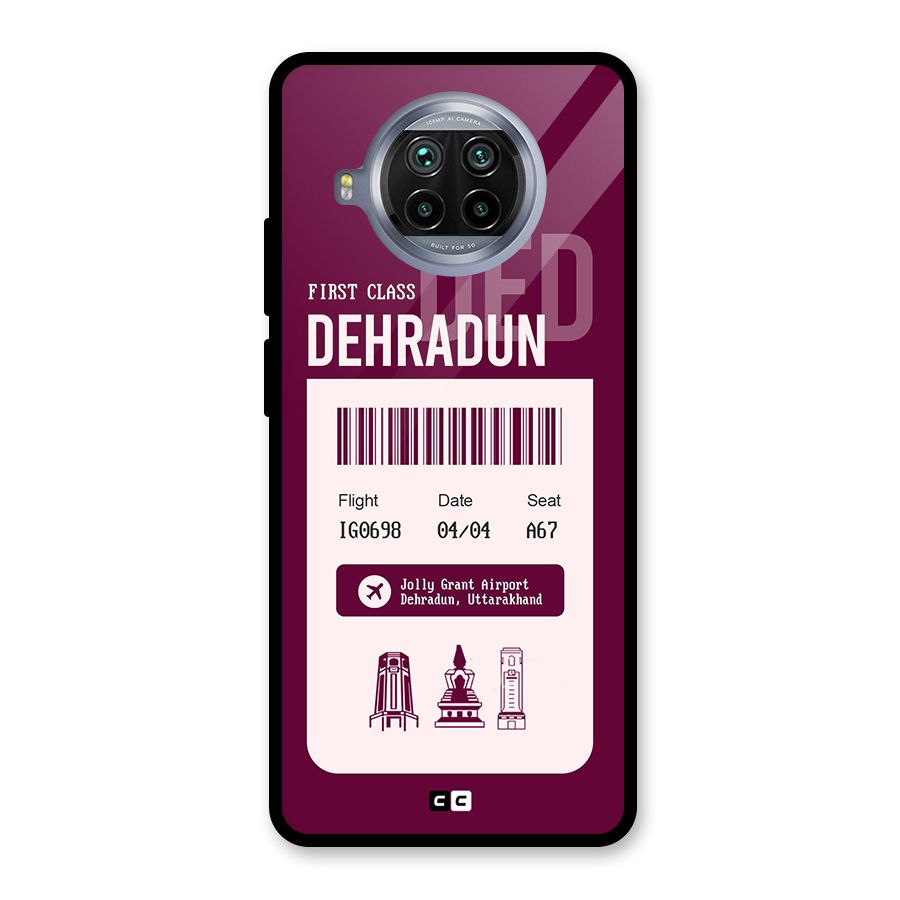 Dehradun Boarding Pass Glass Back Case for Mi 10i