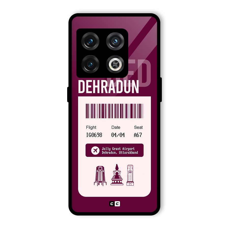 Dehradun Boarding Pass Glass Back Case for OnePlus 10 Pro 5G