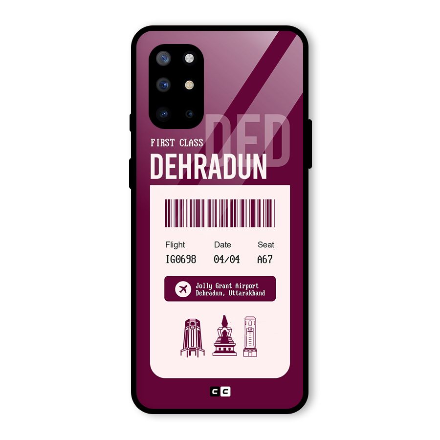 Dehradun Boarding Pass Glass Back Case for OnePlus 8T