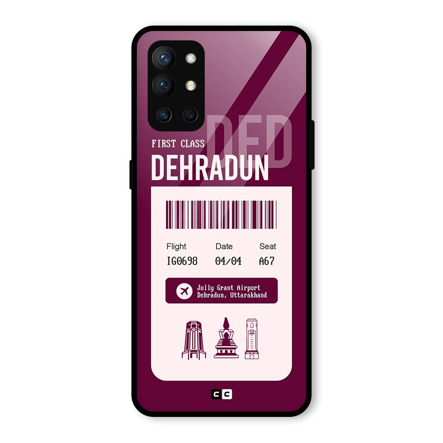 Dehradun Boarding Pass Glass Back Case for OnePlus 9R
