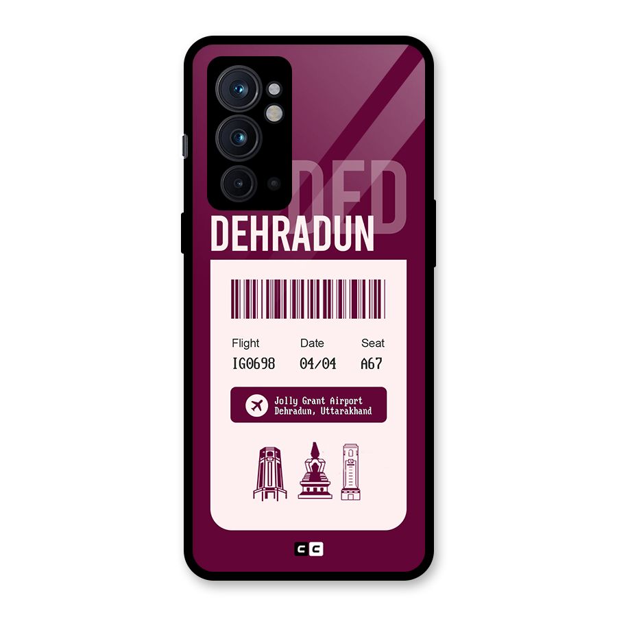 Dehradun Boarding Pass Glass Back Case for OnePlus 9RT 5G