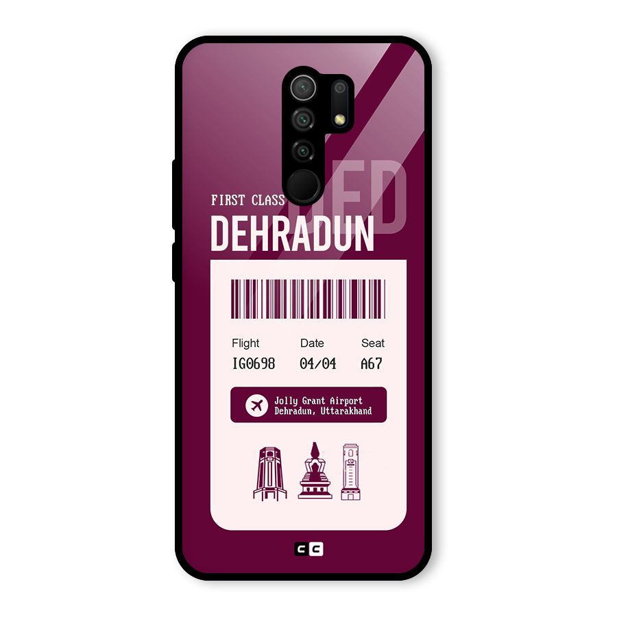 Dehradun Boarding Pass Glass Back Case for Poco M2