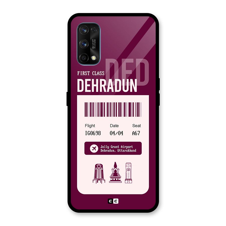 Dehradun Boarding Pass Glass Back Case for Realme 7 Pro