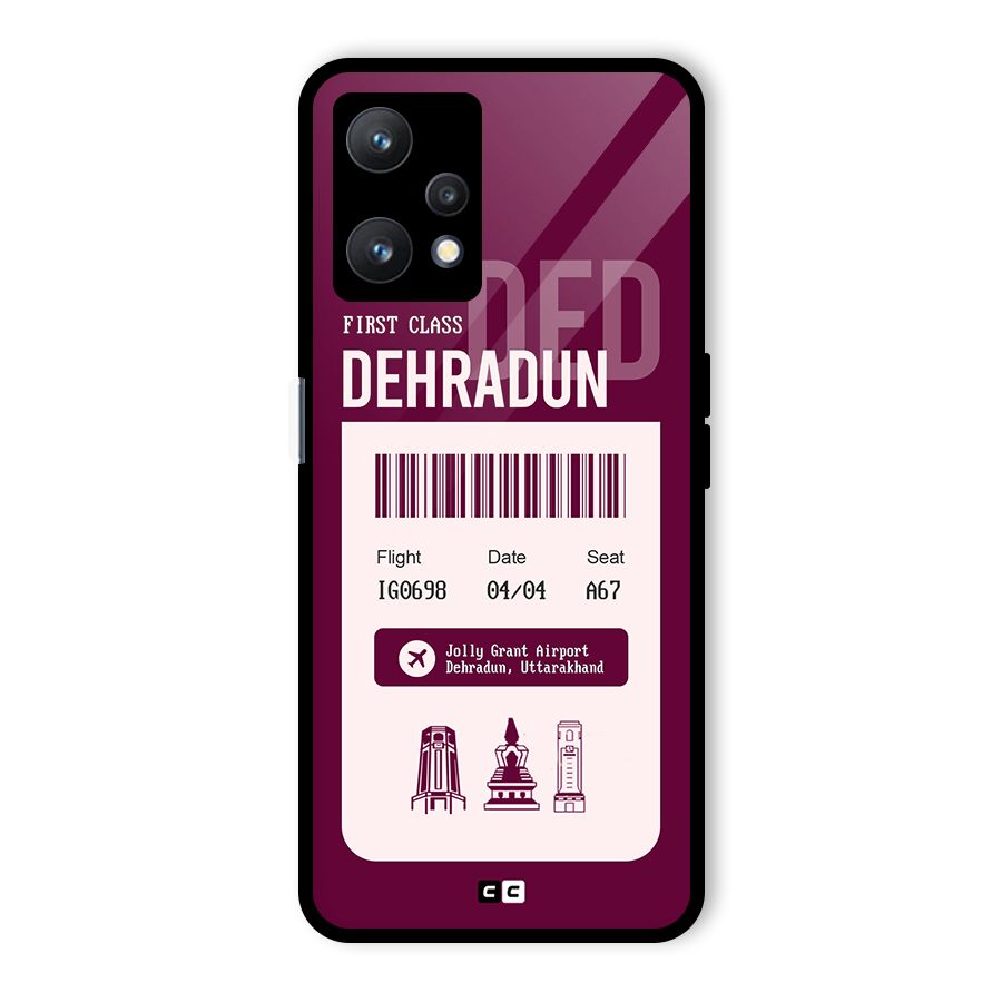 Dehradun Boarding Pass Glass Back Case for Realme 9 Pro 5G