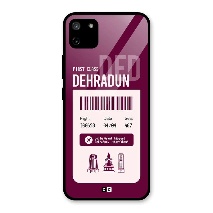 Dehradun Boarding Pass Glass Back Case for Realme C11