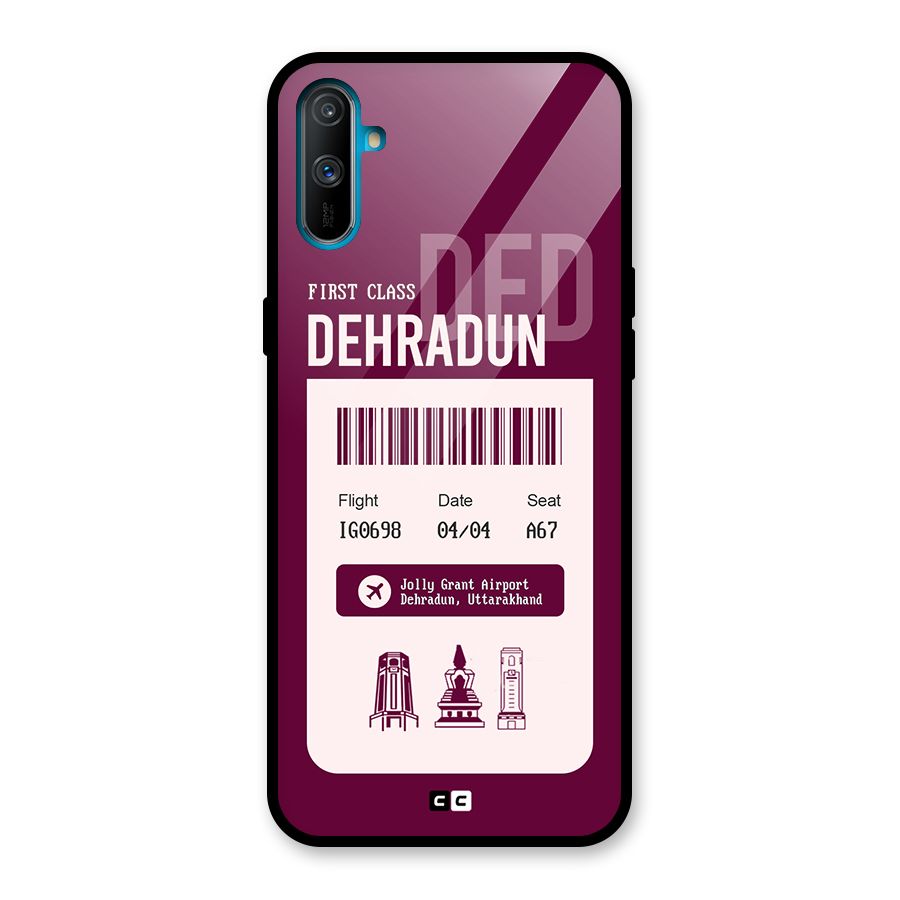 Dehradun Boarding Pass Glass Back Case for Realme C3