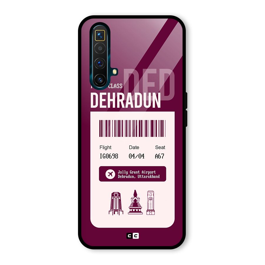 Dehradun Boarding Pass Glass Back Case for Realme X3