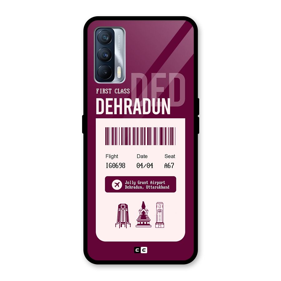 Dehradun Boarding Pass Glass Back Case for Realme X7