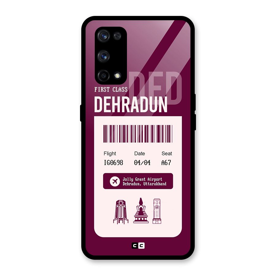 Dehradun Boarding Pass Glass Back Case for Realme X7 Pro
