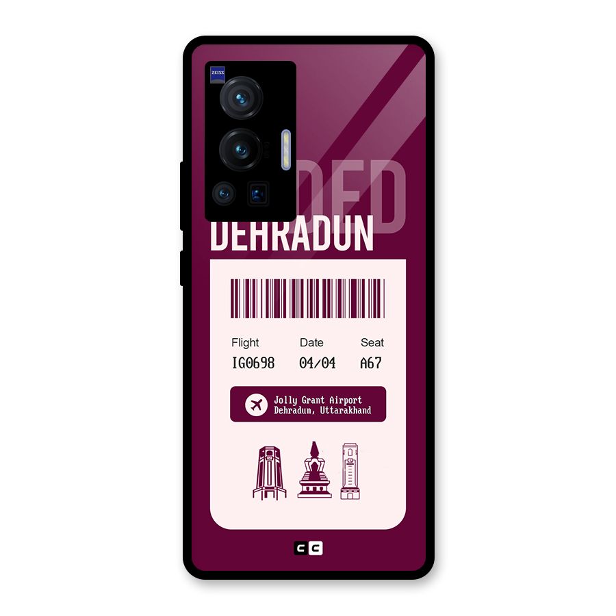 Dehradun Boarding Pass Glass Back Case for Vivo X70 Pro