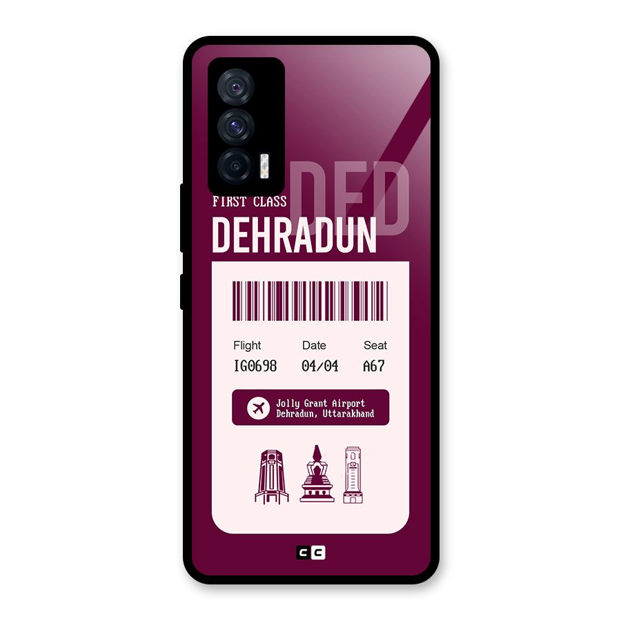 Dehradun Boarding Pass Glass Back Case for Vivo iQOO 7 5G
