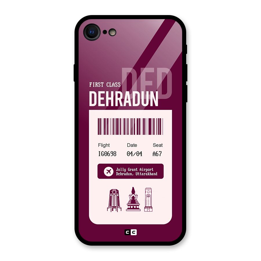 Dehradun Boarding Pass Glass Back Case for iPhone 7