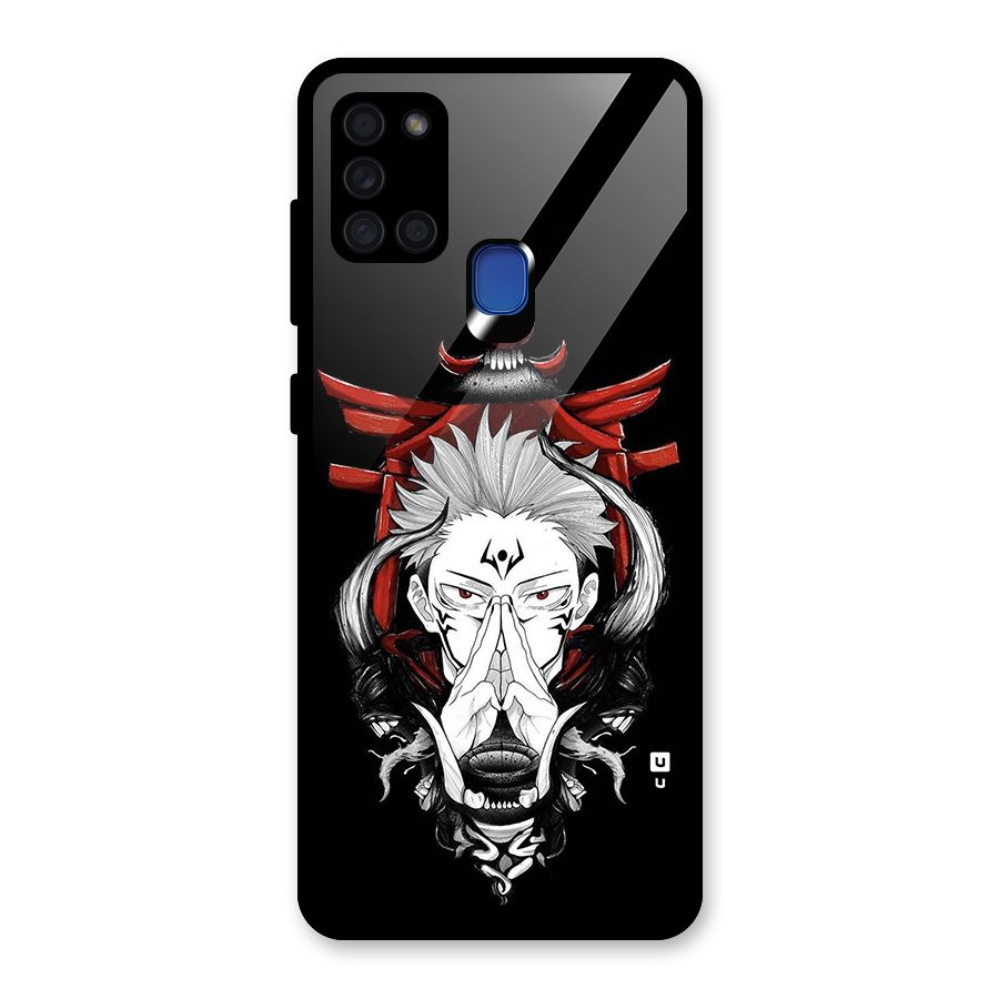 Demon King Sukuna Glass Back Case for Galaxy A21s