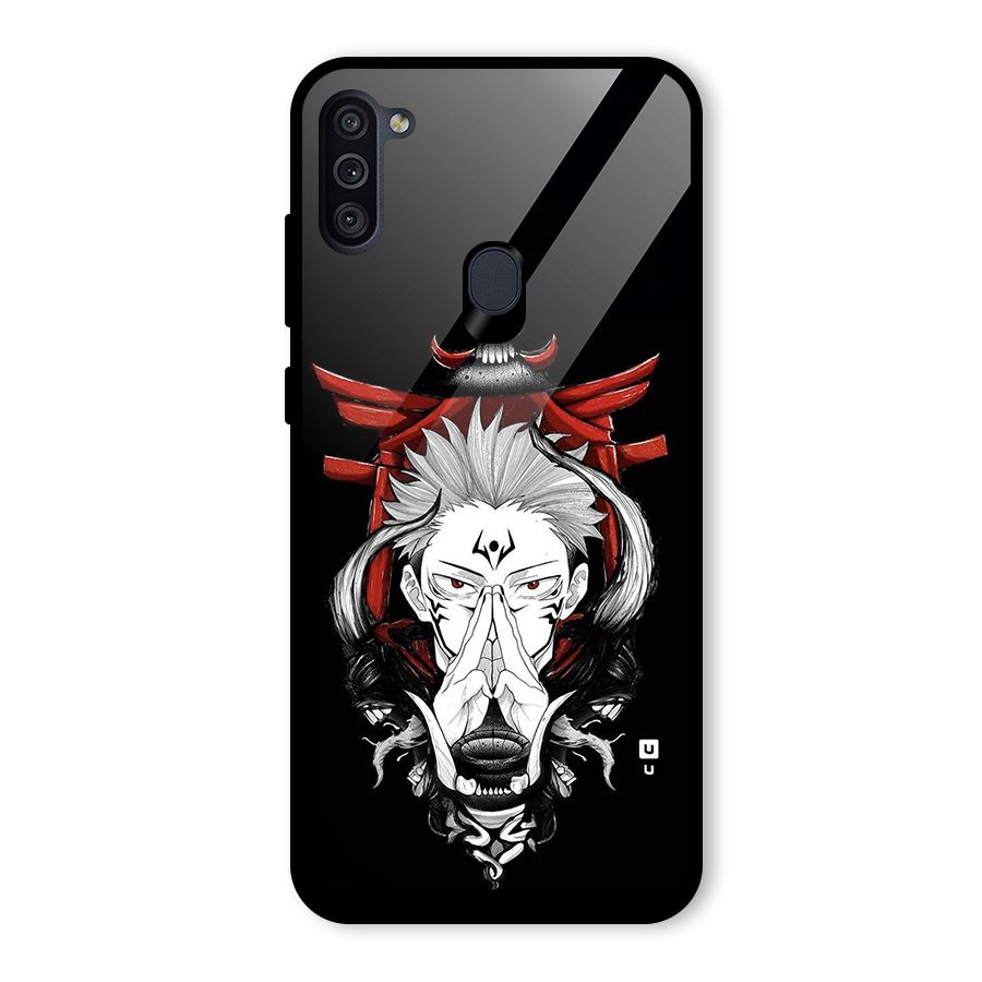 Demon King Sukuna Glass Back Case for Galaxy M11