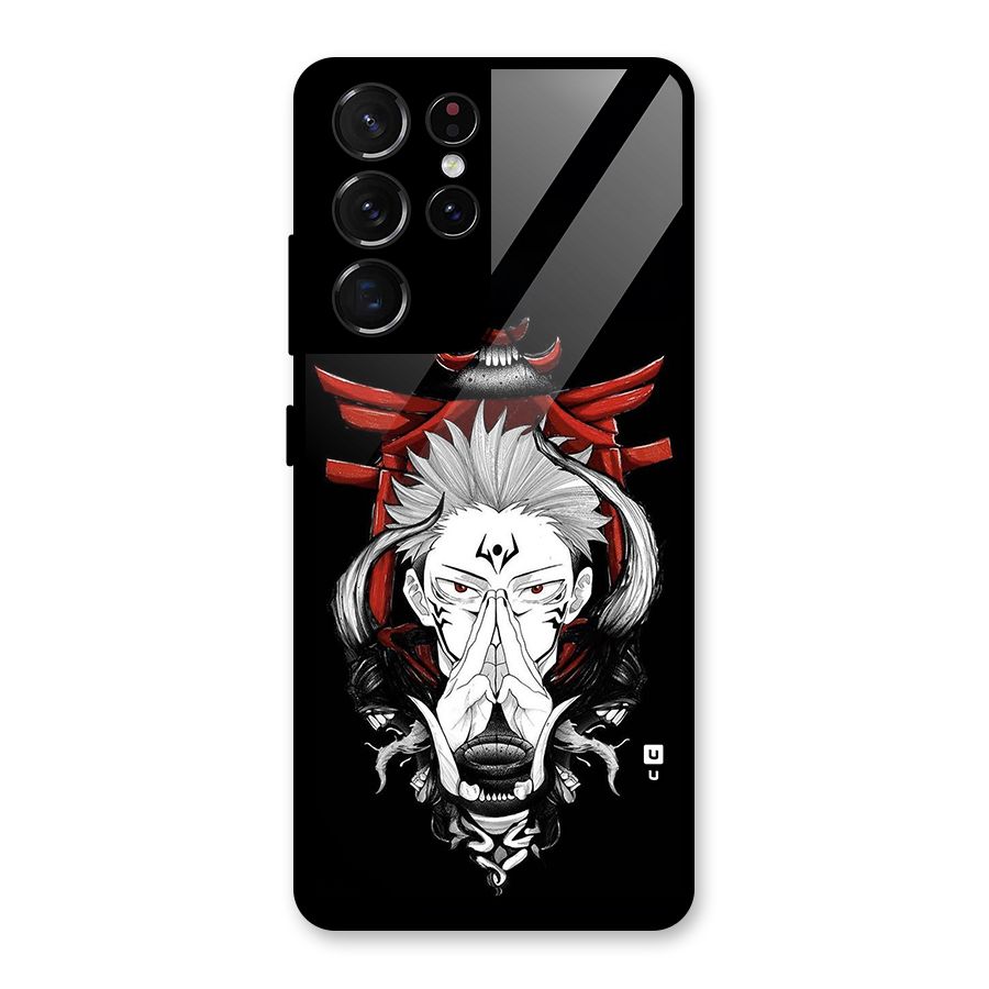 Demon King Sukuna Glass Back Case for Galaxy S21 Ultra 5G