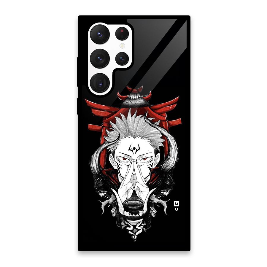 Demon King Sukuna Glass Back Case for Galaxy S22 Ultra 5G