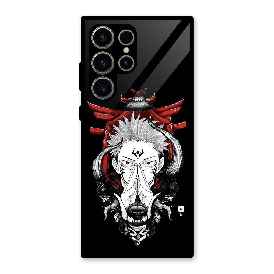 Demon King Sukuna Glass Back Case for Galaxy S23 Ultra
