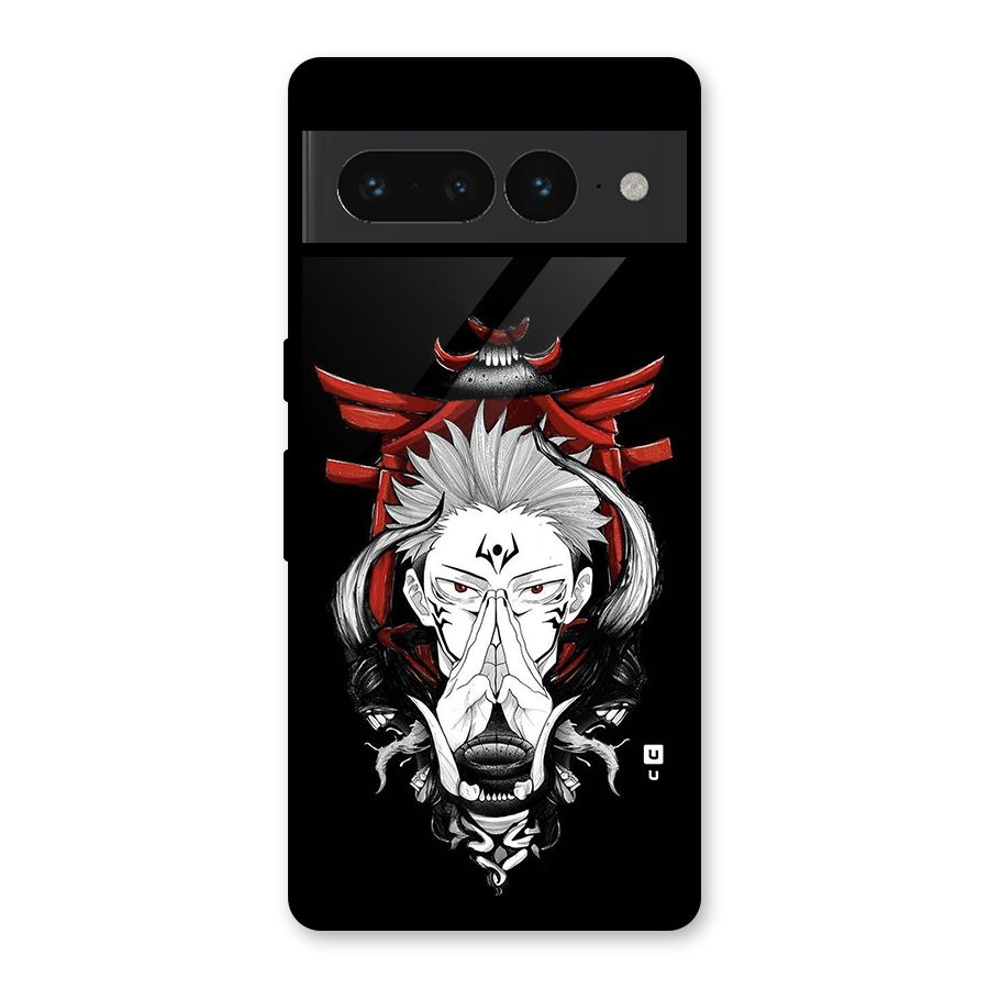 Demon King Sukuna Glass Back Case for Google Pixel 7 Pro
