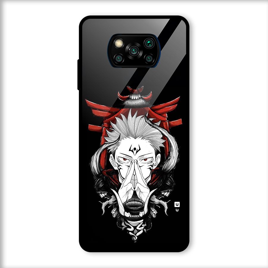 Demon King Sukuna Glass Back Case for Poco X3