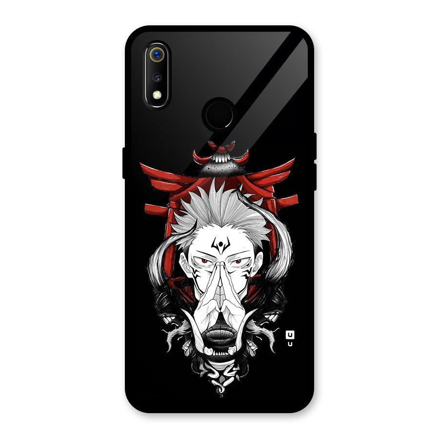 Demon King Sukuna Glass Back Case for Realme 3i