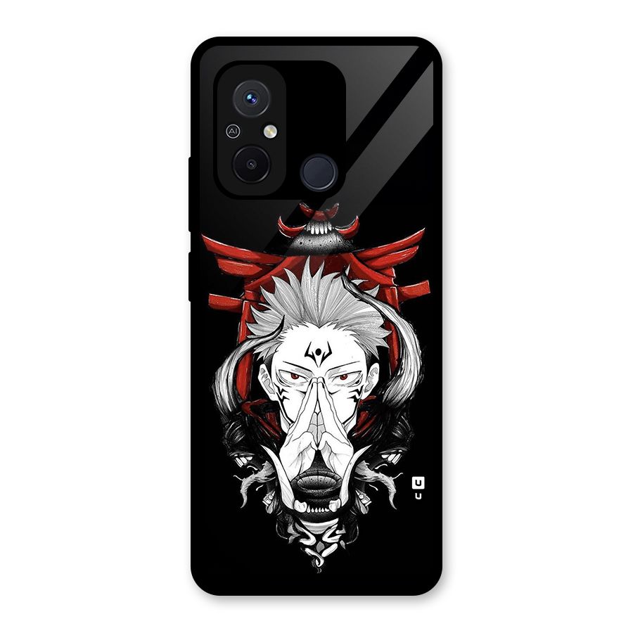Demon King Sukuna Glass Back Case for Redmi 12C