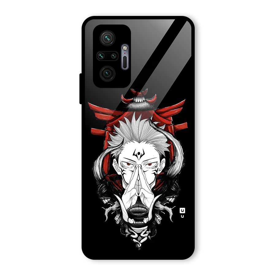 Demon King Sukuna Glass Back Case for Redmi Note 10 Pro