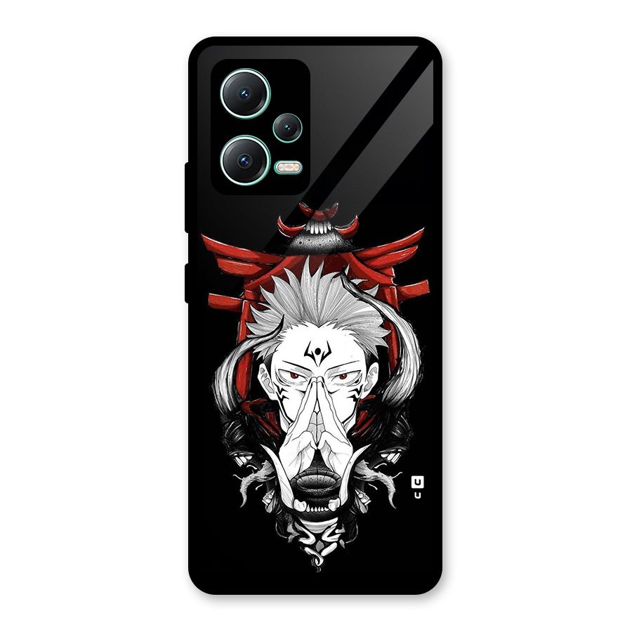 Demon King Sukuna Glass Back Case for Redmi Note 12 5G