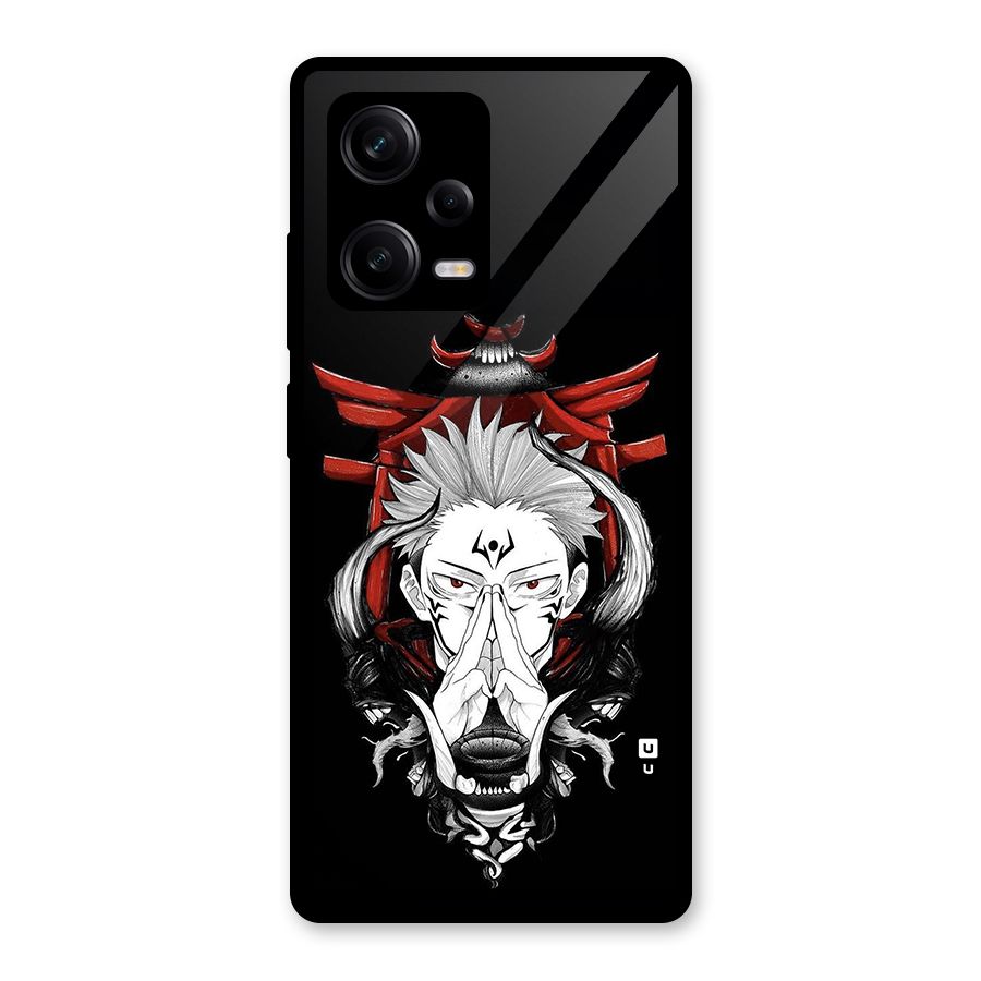Demon King Sukuna Glass Back Case for Redmi Note 12 Pro
