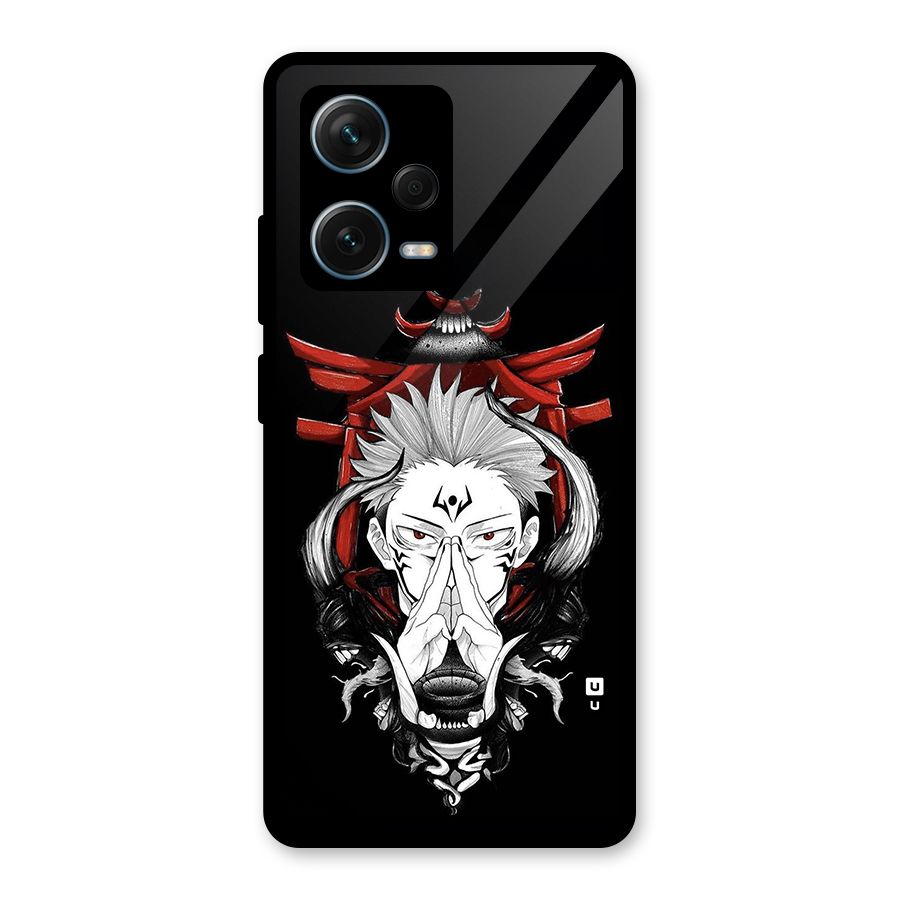 Demon King Sukuna Glass Back Case for Redmi Note 12 Pro Plus 5G